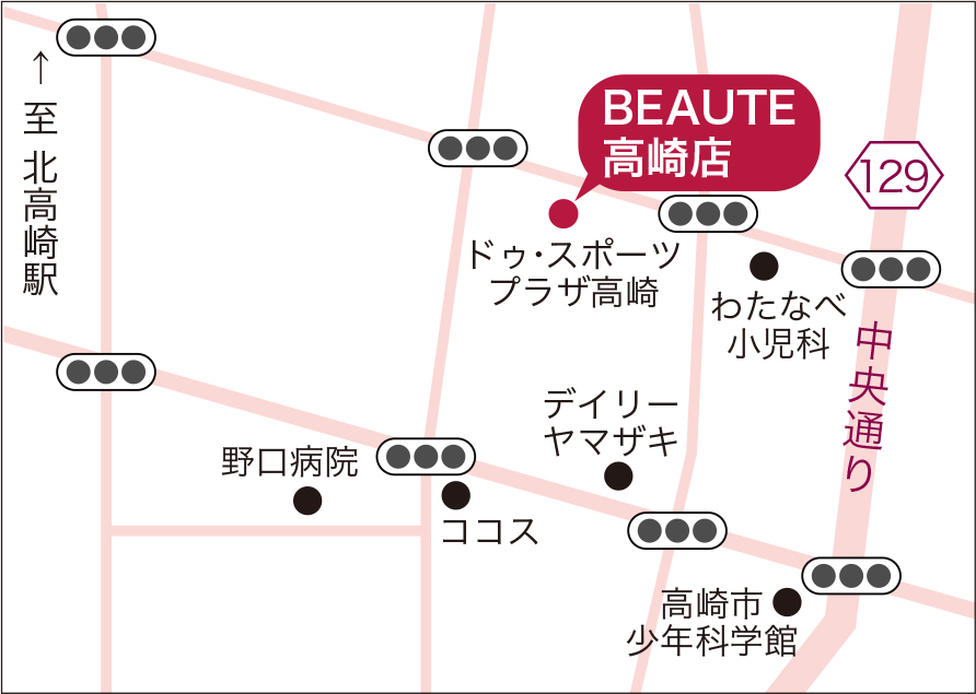 グラサボーテ高崎店 地図