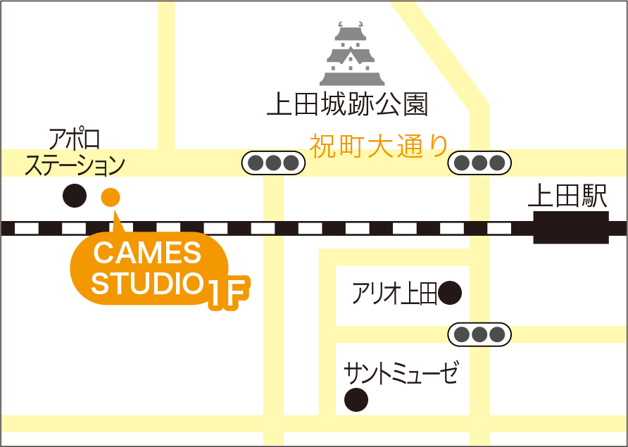 キャメススタジオ上田店 地図